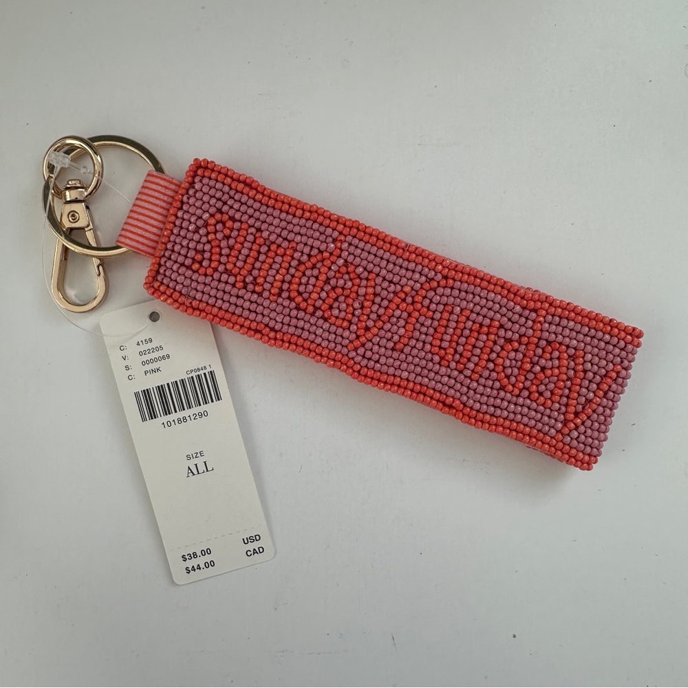 NWT! Anthropologie Beaded Sunday Funday Game Day Bag Charm